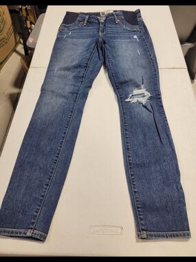 GAP Women’s Maternity Blue Distressed Skinny Jeans